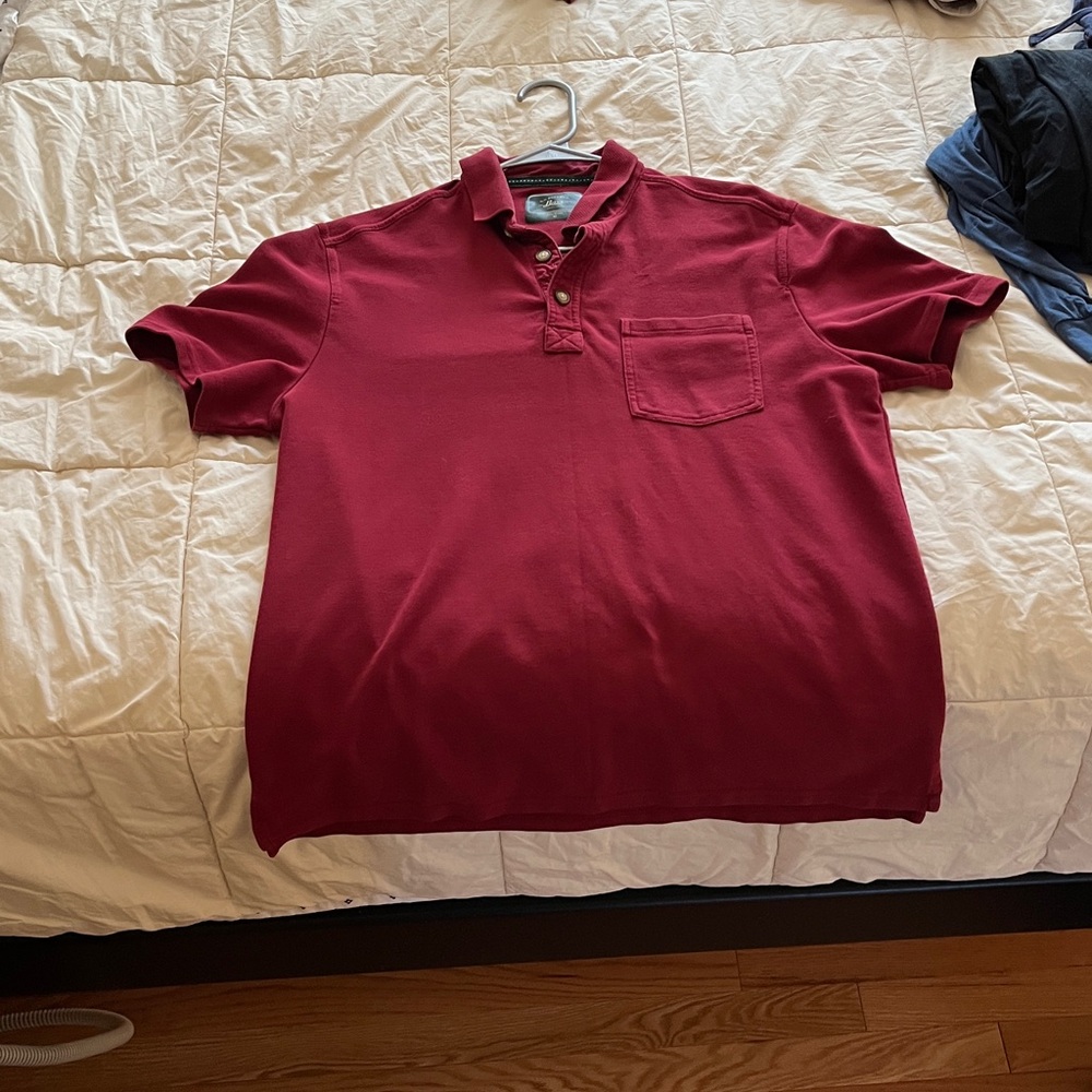 Bass men’s shirt, dark red - Picture 4 of 6